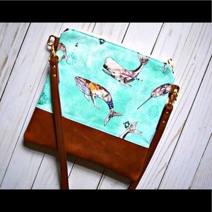 Tribal whale genuine crossbody